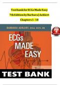 TEST BANK For ECGs Made Easy&comma; 7th Edition by Barbara J Aehlert&comma; All Chapters 1 - 10&comma; Complete Newest Version
