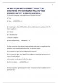 CA BAIL EXAM WITH CORRECT 200 ACTUAL QUESTIONS AND CORRECTLY WELL DEFINED ANSWERS LATEST ALREADY GRADED A&plus;