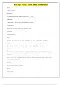 Biology Final Exam 2025 &lpar;VERIFIED&rpar;