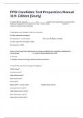 FPSI Candidate Test Preparation Manual 11th Edition &lpar;Study&rpar; Exam Questions With Correct Detailed Answers&period;