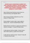 RHODE ISLAND JOURNEYMAN PLUMBER TEST  FINAL EXAM 2025 CURRENTLY TESTING COMPLETE  EXAM QUESTIONS WITH DETAILED VERIFIED  ANSWERS &lpar;100&percnt; CORRECT ANSWERS&rpar; &sol;ALREADY  GRADED A&plus;&sol; LATEST EXAM&excl;&excl;&excl;