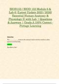 BIOD152 &sol; BIOD 152 Module 6 & Lab 6&colon; &lpar;Latest Update 2025 &sol; 2026&rpar; Essential Human Anatomy & Physiology II with Lab &vert; Questions & Answers &vert; Grade A 100&percnt; Correct - Portage Learning
