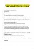 RETA CHAPTER 1 STUDY QUESTIONS WITH REVISED CORRECT ANSWERS A&plus; VERIFIED LATEST VERSION