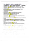 Nursing 527 Wilkes Actual study Questions and correct&sol;verified Answers