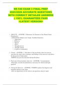 NR 548 EXAM 3 FINAL PREP  2025&sol;2026 ACCURATE QUESTIONS  WITH CORRECT DETAILED ANSWERS  &vert;&vert; 100&percnt; GUARANTEED PASS  <LATEST VERSION> 