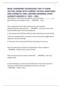 BASIC ZOOKEEPER TECHNOLOGY TEST &num;1 EXAM &lpar;ACTUAL EXAM&rpar; WITH CORRECT ACTUAL QUESTIONS AND CORRECTLY WELL DEFINED ANSWERS LATEST ALREADY GRADED A&plus; 2025 &ndash; 2026