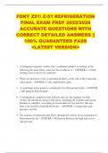 FDNY Z51/ Z-51 REFRIGERATION  FINAL EXAM PREP 2025/2026  ACCURATE QUESTIONS WITH  CORRECT DETAILED ANSWERS ||  100% GUARANTEED PASS  <LATEST VERSION> 