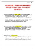 ADVANCED &ndash; DYSRHYTHMIAS 2025  BRAND NEW ACTUAL EXAM WITH  ANSWERS&period; 