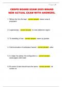 CBSPD BOARD EXAM 2025 BRAND  NEW ACTUAL EXAM WITH ANSWERS&period;
