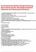Comprehensive Medical-Surgical Nursing Neuro Study Guide&colon; Neurological System Disorders and Nursing Interventions