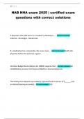 NAB NHA exam 2025 &vert; certified exam questions with correct solutions
