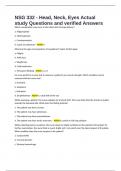 NSG 332 - Head&comma; Neck&comma; Eyes Actual study Questions and verified Answers