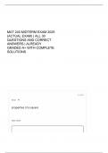 MAT 240 MIDTERM EXAM 2025 &lpar;ACTUAL EXAM&rpar; ALL 30 QUESTIONS AND CORRECT ANSWERS ALREADY GRADED A&plus; WITH COMPLETE SOLUTIONS