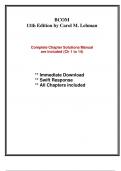 Instructor Manual for BCOM  11th Edition by Carol M&period; Lehman&comma; Chapter 1-14