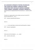 ACI CONCRETE STRENGTH TESTING TECHNICIAN TEST EXAM 2025 NEWEST COMPLETE EXAM QUESTIONS WITH DETAILED VERIFIED ANSWERS &lpar;100&percnt; CORRECT ANSWERS&rpar; &sol;ALREADY GRADED A&plus;