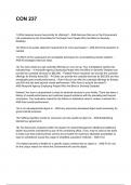 CON 237 NEWEST 2025&sol;2026 ACTUAL COMPLETE QUESTIONS AND CORRECT DETAILED ANSWERS &lpar;VERIFIED ANSWERS&rpar; &vert;ALREADY GRADED A&plus;
