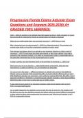 Progressive Florida Claims Adjuster Exam Questions and Answers 2025-2026&lpar; A&plus; GRADED 100&percnt; VERIFIED&rpar;&period;