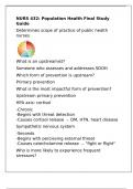 NURS 432&colon; Population Health Final Study Guide