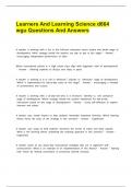 Learners And Learning Science d664 wgu 