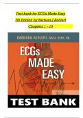 Test bank for ECGs Made Easy 6th Edition by Barbara J Aehlert All Chapters &vert;&vert;Complete A&plus; Guide