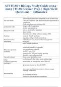 ATI TEAS 7 Biology Study Guide 2024&ndash;2025 &vert; TEAS Science Prep &vert; High-Yield Questions &plus; Rationales