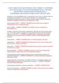 CCHI CORE EXAM QUESTIONS AND CORRECT ANSWERS&vert;  ACCURATE REAL EXAM WITH FREQUENTLY TESTED  QUESTIONS AND RATIONALE&vert;ALREADY A  GRADED&vert;GUARANTEED PASS&vert;LATEST UPDATE 2025&period;