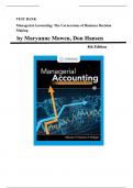 Test Bank for Managerial Accounting&colon; The Cornerstone of Business Decision Making 8th Edition by Maryanne Mowen&comma; Chapter 1-15