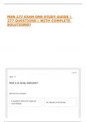 MSN 277 EXAM ONE STUDY GUIDE &vert; 277 QUESTIONS &vert; WITH COMPLETE SOLUTIONS&excl;&excl;