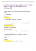 BARBER PSI EXAM QUESTIONS AND ANSWERS LATEST 2025-2026 UPDATE &vert;GRADE A&plus; GUARANTEE