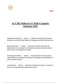 ACC202 Midterm -1 With Complete Solutions 2025