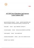 ACC202 Test 6 Questions And Answers Latest Updates 2025