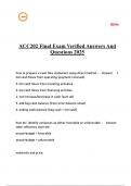 ACC202 Final Exam Verified Answers And Questions 2025