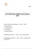 ACCT 202 Exam 3 With Correct Answers 2025