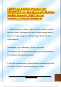 LCSW Law & Ethics Practice Test  2025&sol;2026 Exam Questions with Detailed  Verified Answers &lpar;100&percnt; Correct  Answers&rpar; &vert; Already Graded A&plus;