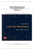 Instructor Solution Manual for Law for Business 15th Edition Barnes Chapter 1-47