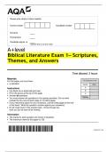 Biblical Literature Exam 1&ndash; Scriptures&comma; Themes&comma; and Answers