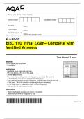 BIBL 110 Final Exam&ndash; Complete with Verified Answers