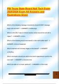 PSI Texas State Board Nail Tech Exam  2025&sol;2026 Exam All Answers and  Illustrations Given 