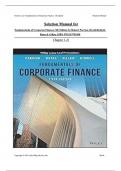 Solutions Manual for Fundamentals of Corporate Finance&comma; 5th Edition By Robert Parrino&comma; David Kidwell&comma; Thomas Bates&comma; Stuart Gillan