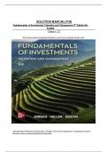 Solution Manual for Fundamentals of Investments Valuation and Management 9th Edition by Jordan