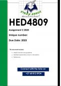 HED4809 Assignment 2 &lpar;QUALITY ANSWERS&rpar; 2025