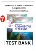 Test Bank - Davis Advantage for Wilkinson's Fundamentals of Nursing &lpar;2 Volume Set&rpar;&colon; 5th Edition - Treas&comma; Chapters 1-46