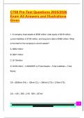 C708 Pre-Test Questions 2025&sol;2026  Exam All Answers and Illustrations  Given