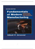 SOLUTION MANUAL FOR Fundamentals of Modern Manufacturing&colon; Materials&comma; Processes&comma; and Systems 2nd Edition by Mikell P&period; Groover  ISBN&colon; 978-0471400516 COMPLETE GUIDE ALL CHAPTERS COVERED 100&percnt; VERIFIED A&plus; GRADE ASSURED&excl;&excl;&excl;&excl;&excl;NEW LATEST UPDATE&excl;&excl;&excl;&excl;&excl;