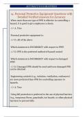 14&period; Personal Protective Equipment Questions with  Detailed Verified Answers for Accuracy 