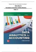 Solution Manual For Data Analytics for Accounting&comma; 3rd Edition Richardson