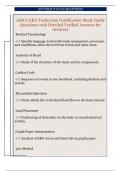 AMCA EKG Technician Certification Study Guide  Questions with Detailed Verified Answers for  Accuracy