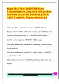 Rope Tech Final 2025&sol;2026 Exam  Comprehensive Questions and Verified  Answers &vert; Accurate Solutions &vert; Get it  100&percnt; Correct&excl;&excl; &vert; Already Graded A&plus;