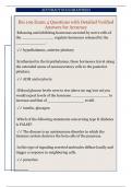 Bio 109 Exam 4 Questions with Detailed Verified  Answers for Accuracy 