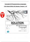 Concepts of Programming Languages&comma; Global Edition&comma; 12th Edition - Sebesta Solution Manual - All 16 Chapters Covered